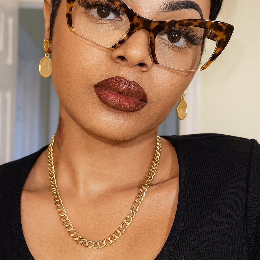 Crimped Gold Oval Link Chain Necklace – Adjustable Urban Statement Piece